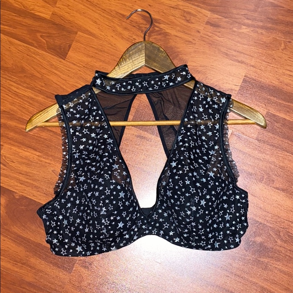 Victoria’s Secret black ,silver stars bralette